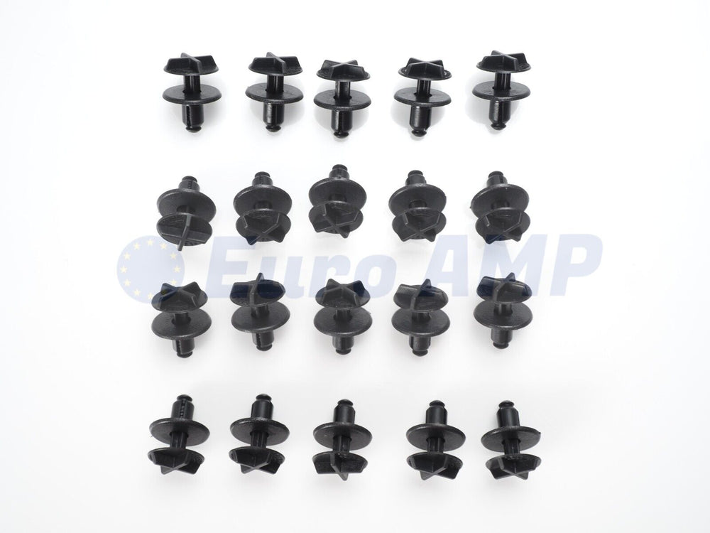 2007-2021 Jaguar 20 Pieces Push Retainer Clip Battery Cover & Cowl Panel - (XR812941, XR87509, XR812941010)