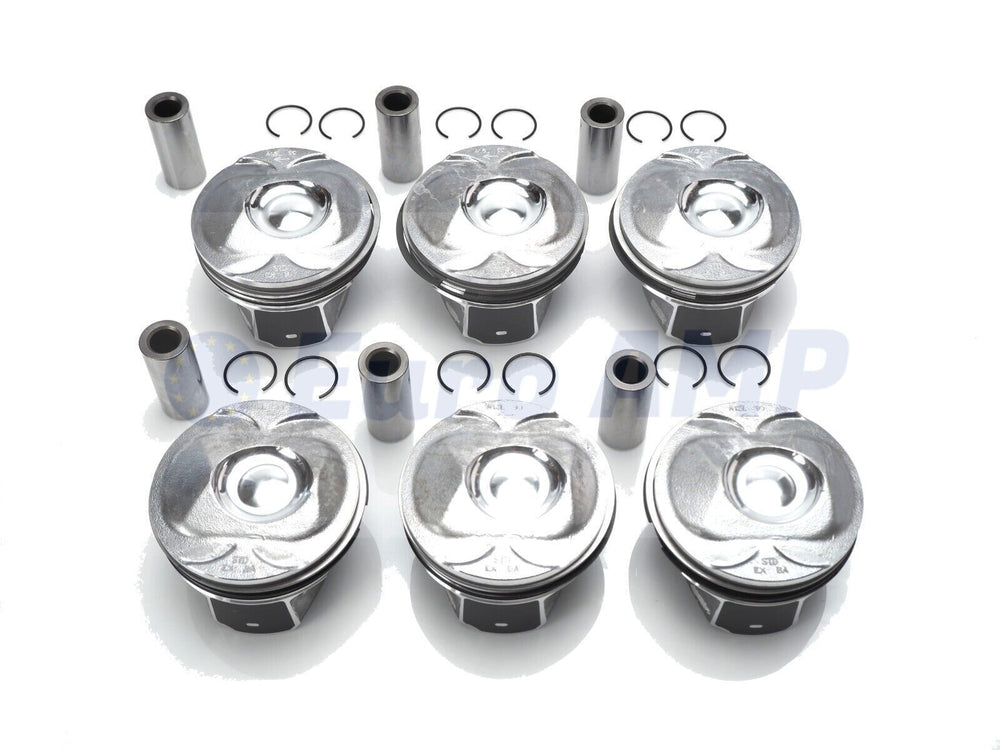 2013-2020 Jaguar Standard Piston Assembly with Rings Set Of (6) - AJ126 3.0L V6 Supercharged