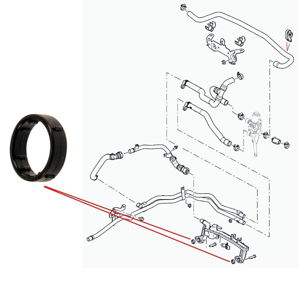 Jaguar XE XF XJ XK F-Type Heater Manifold Pipe O-Ring 3.0 V6 5.0 V8 AJ811600