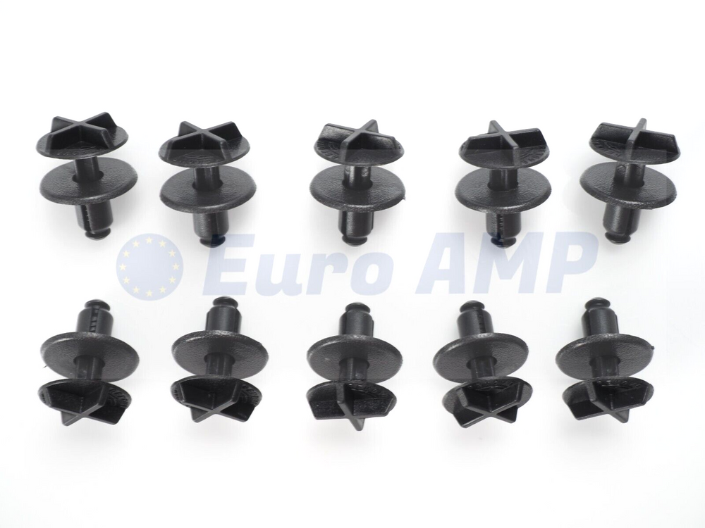 2012-2023 Land Rover 10 PCS Push Retainer Clips Battery Cover & Cowl Panel - 2.0L L4 - 3.0L L6 - 3.0L V6 - 5.0L V8 – (LR024316)